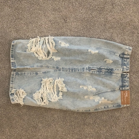 One teaspoon distressed denim skirt - Picture 2 of 4